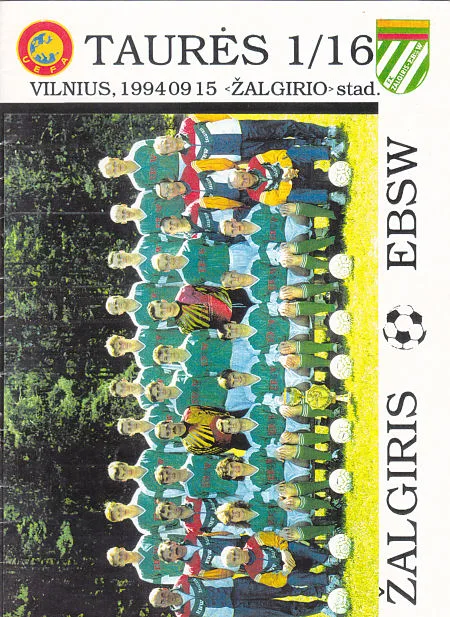 Programmaboekje Zalgiris Vilnius – Feyenoord
