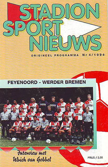Programmaboekje Feyenoord – Werder Bremen