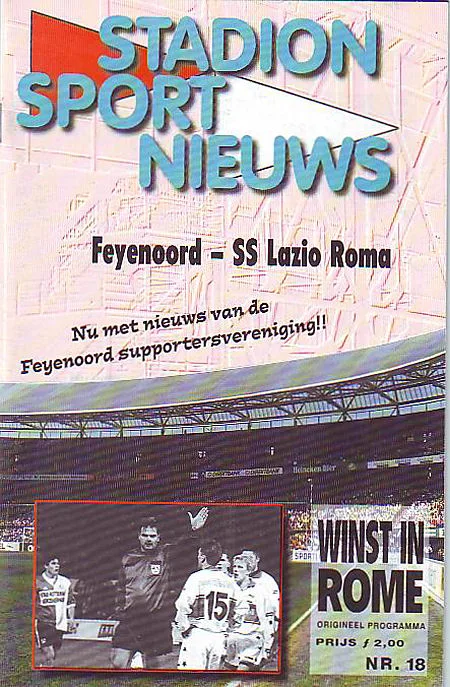 Programmaboekje Feyenoord – Lazio Roma