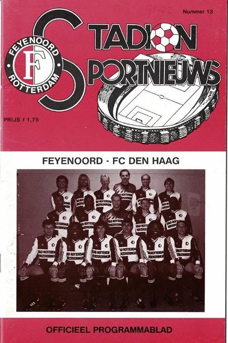 Programmaboekje Feyenoord – ADO Den Haag