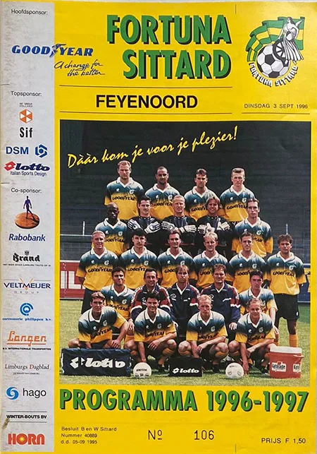 Programmaboekje Fortuna Sittard – Feyenoord