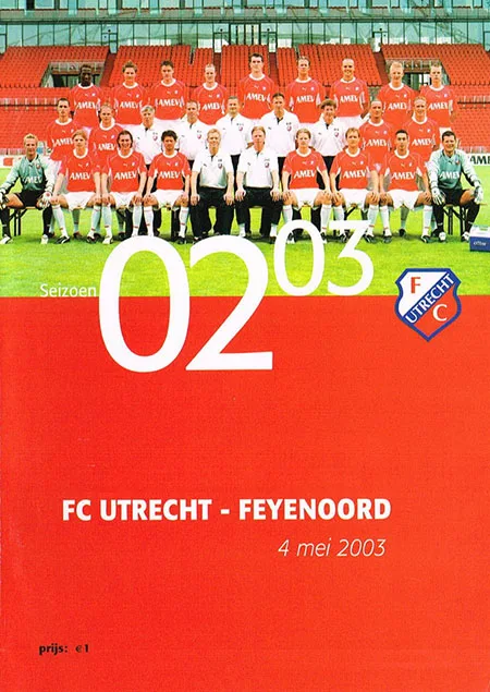 Programmaboekje FC Utrecht – Feyenoord