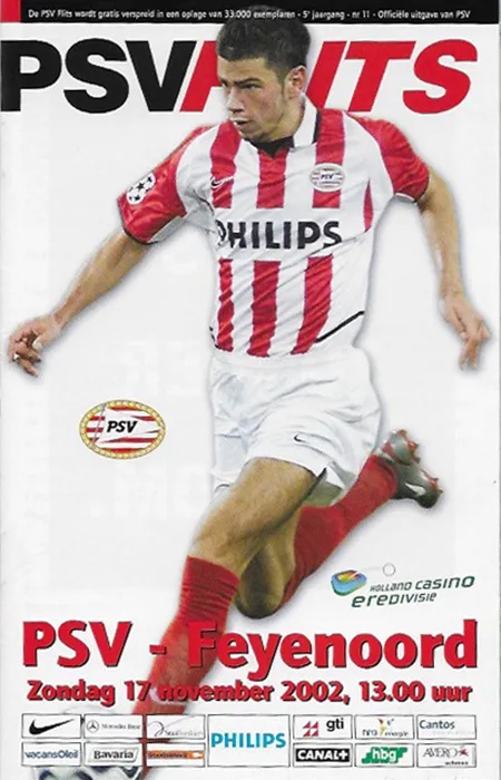 Programmaboekje PSV – Feyenoord
