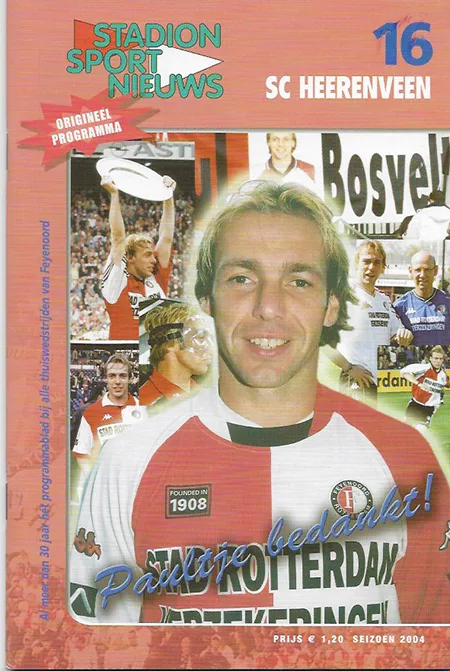 Programmaboekje Feyenoord – sc Heerenveen