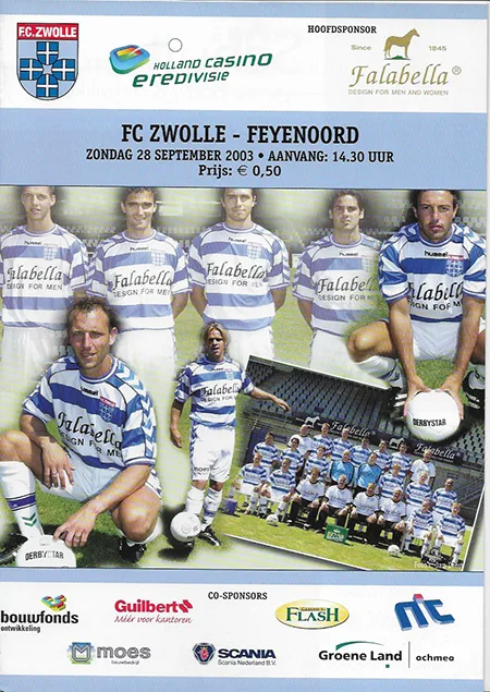 Programmaboekje FC Zwolle – Feyenoord