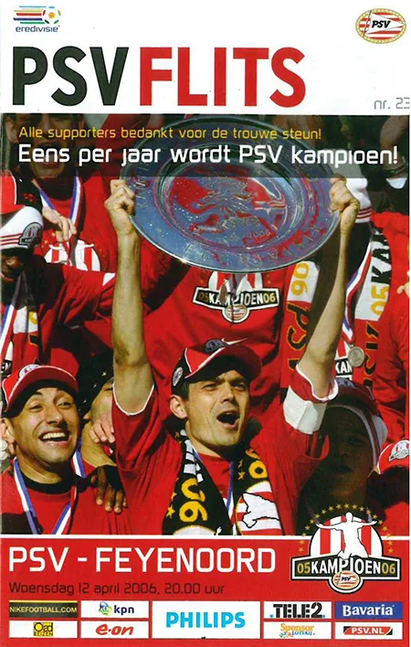 Programmaboekje PSV – Feyenoord