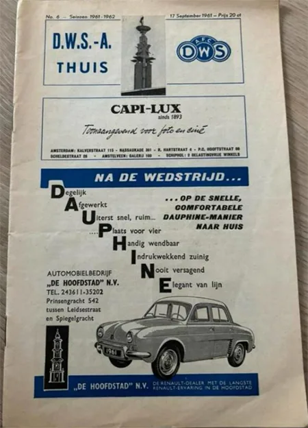Programmaboekje DWS – Feyenoord