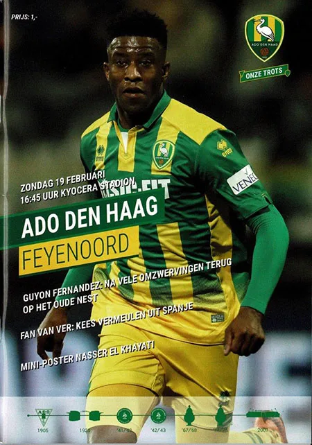 Programmaboekje ADO Den Haag – Feyenoord