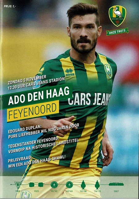 Programmaboekje ADO Den Haag – Feyenoord