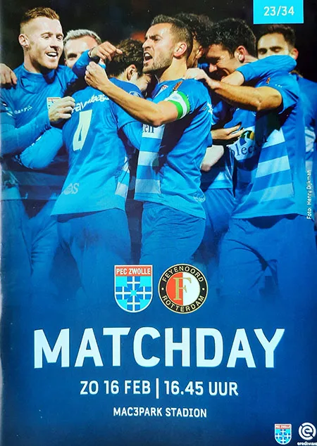 Programmaboekje FC Zwolle – Feyenoord