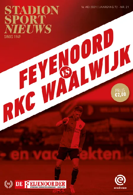 Programmaboekje Feyenoord – RKC Waalwijk
