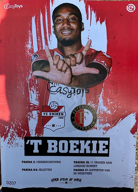 Programmaboekje FC Emmen – Feyenoord