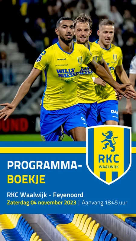 Programmaboekje RKC Waalwijk – Feyenoord