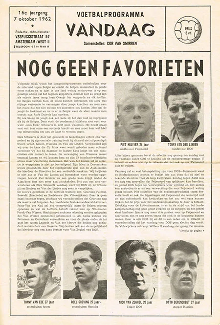 Programmaboekje DOS – Feyenoord