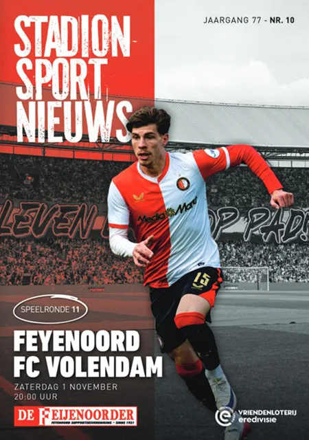 Programmaboekje Feyenoord – FC Volendam