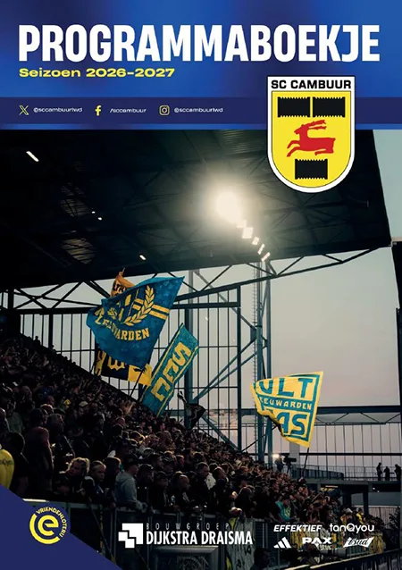 Programmaboekje Cambuur – Feyenoord