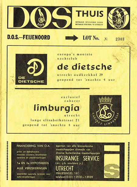 Programmaboekje DOS – Feyenoord