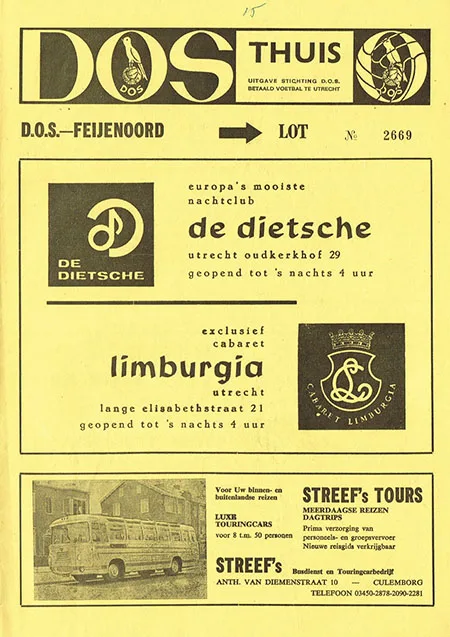 Programmaboekje DOS – Feyenoord