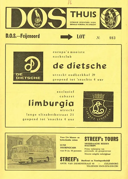 Programmaboekje DOS – Feyenoord