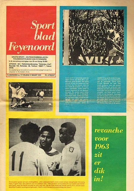 Programmaboekje Feyenoord – FC Utrecht