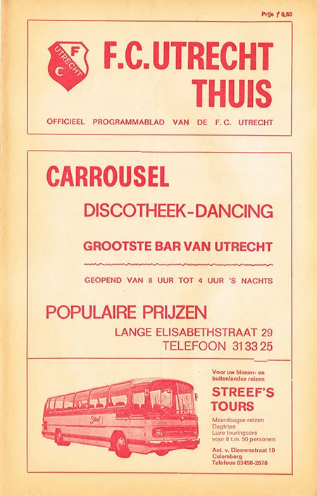 Programmaboekje FC Utrecht – Feyenoord