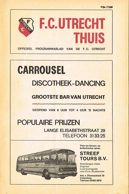 Programmaboekje FC Utrecht – Feyenoord