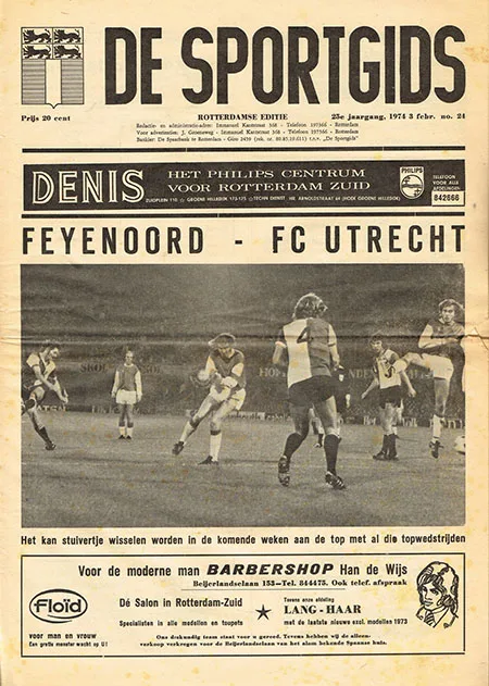 Programmaboekje Feyenoord – FC Utrecht