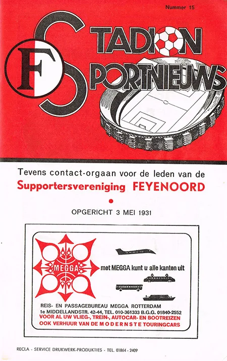 Programmaboekje Feyenoord – FC Utrecht