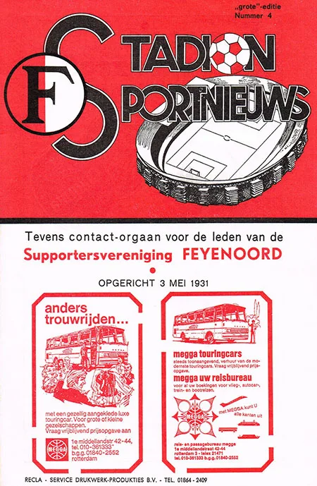 Programmaboekje Feyenoord – FC Utrecht