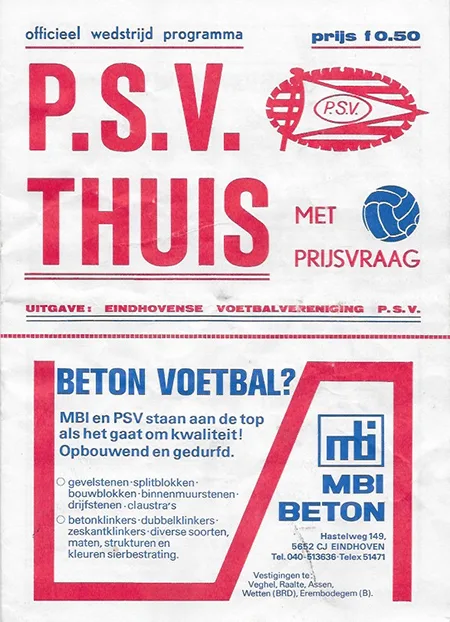 Programmaboekje PSV – Feyenoord