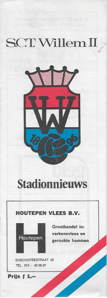 Programmaboekje Willem II – Feyenoord