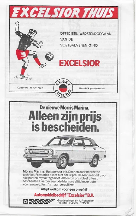Programmaboekje Excelsior – Feyenoord