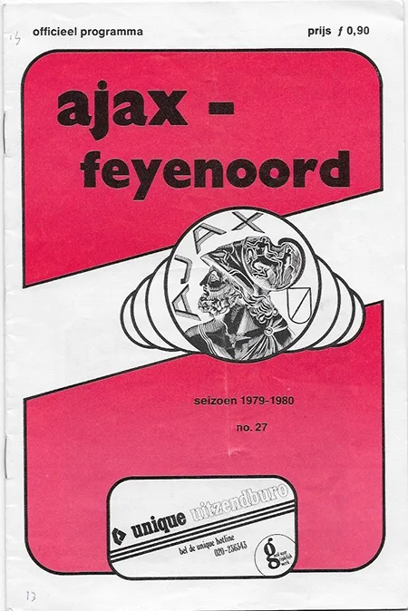 Programmaboekje AFC Ajax – Feyenoord