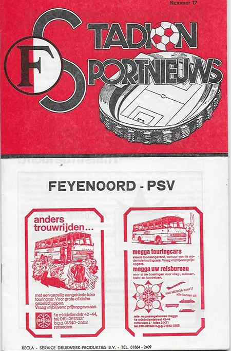 Programmaboekje Feyenoord – PSV