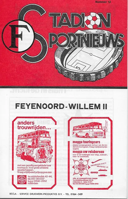 Programmaboekje Feyenoord – Willem II