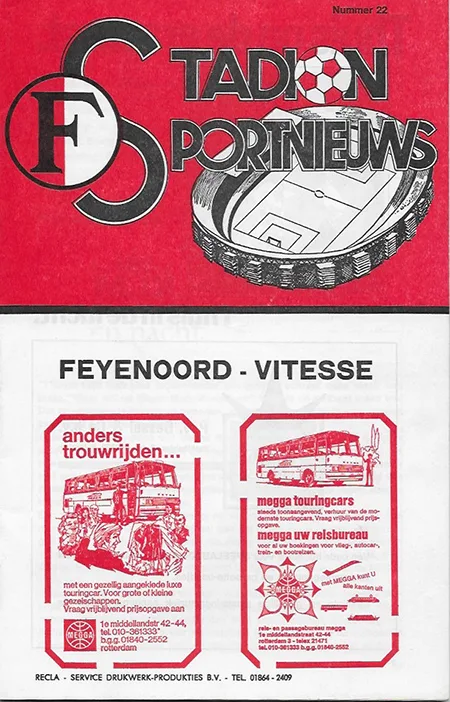 Programmaboekje Feyenoord – Vitesse