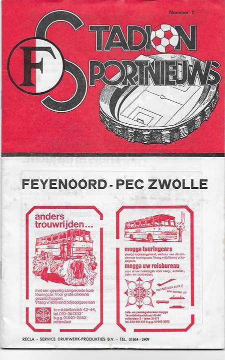 Programmaboekje Feyenoord – FC Zwolle