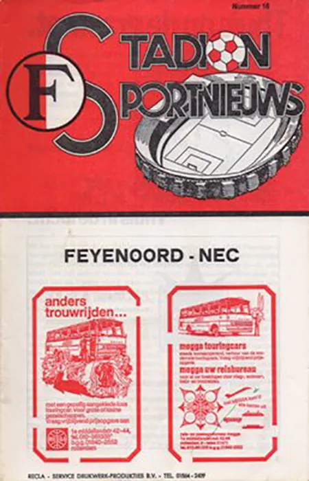 Programmaboekje Feyenoord – SC NEC