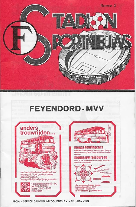 Programmaboekje Feyenoord – MVV