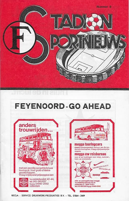 Programmaboekje Feyenoord – Go Ahead Eagles