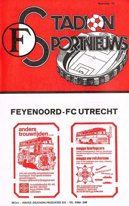 Programmaboekje Feyenoord – FC Utrecht