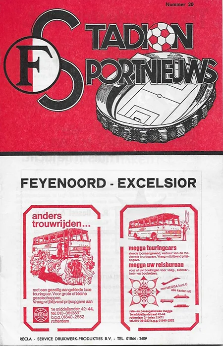 Programmaboekje Feyenoord – Excelsior