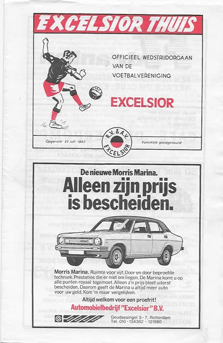 Programmaboekje Excelsior – Feyenoord