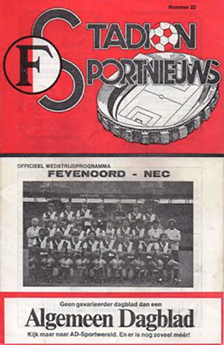 Programmaboekje Feyenoord – SC NEC