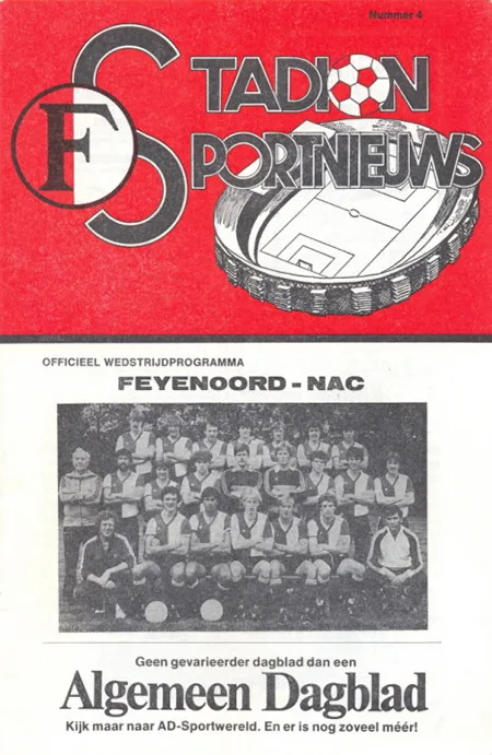 Programmaboekje Feyenoord – NAC Breda