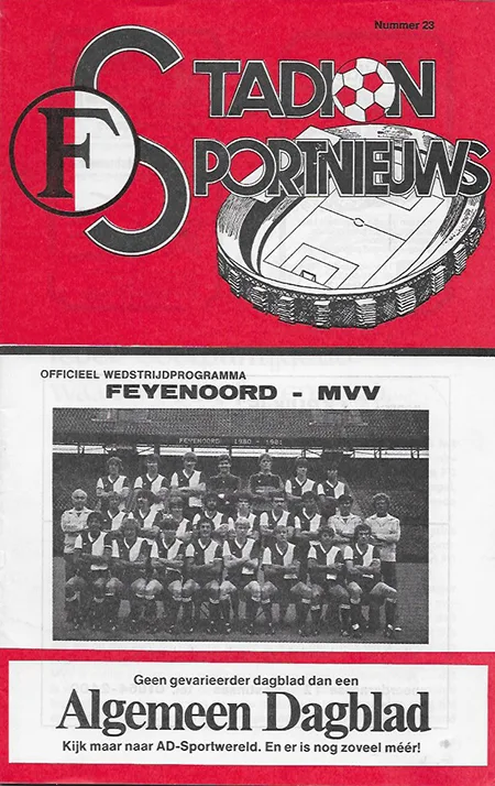 Programmaboekje Feyenoord – MVV