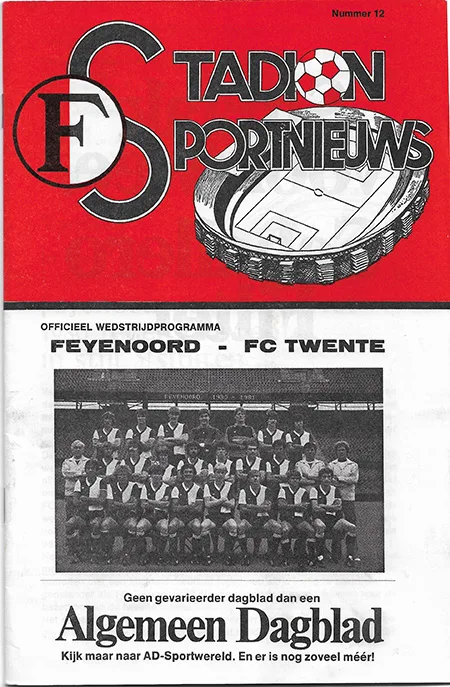Programmaboekje Feyenoord – FC Twente