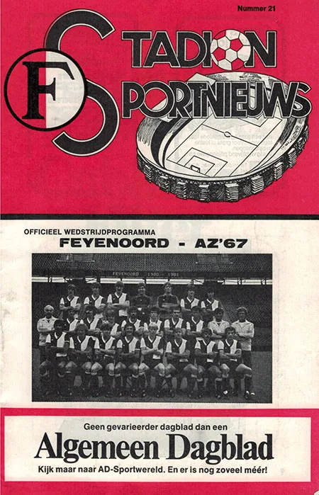 Programmaboekje Feyenoord – AZ
