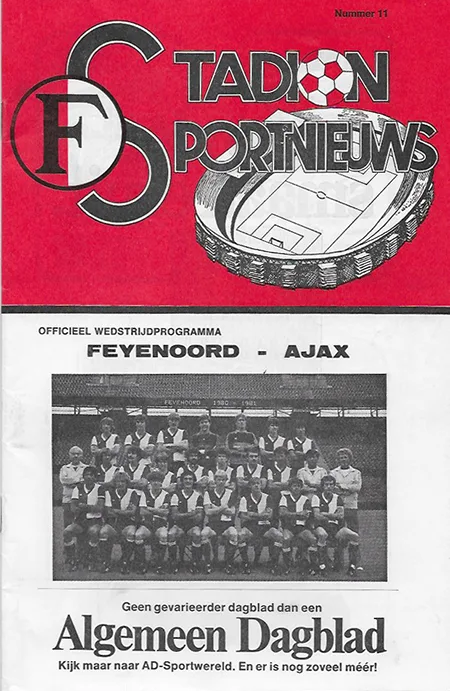 Programmaboekje Feyenoord – AFC Ajax