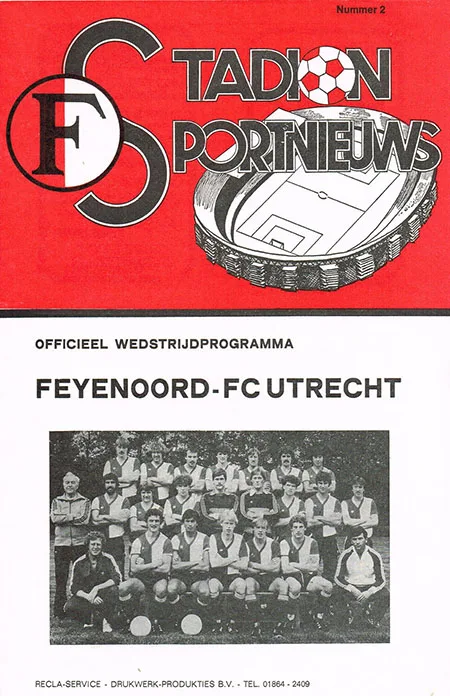 Programmaboekje Feyenoord – FC Utrecht